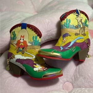Irregular Choice Looney Tunes cowboy boot with spurs